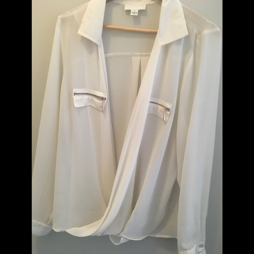 Sheer wrap blouse